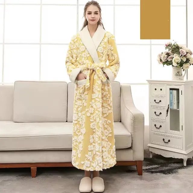 Peignoir luxueux long unisexe style élégant Peignoir et bain