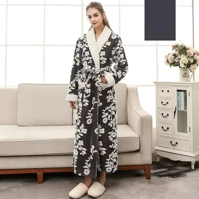 Peignoir luxueux long unisexe style élégant Peignoir et bain