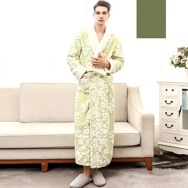 Peignoir luxueux long unisexe style élégant Peignoir et bain