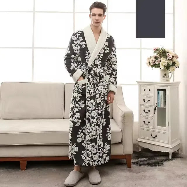 Peignoir luxueux long unisexe style élégant Peignoir et bain