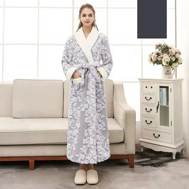 Peignoir luxueux long unisexe style élégant Peignoir et bain