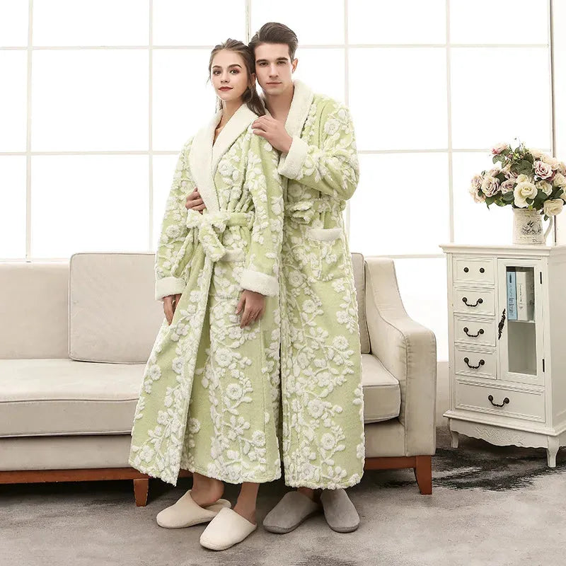 Peignoir luxueux long unisexe style élégant Peignoir et bain