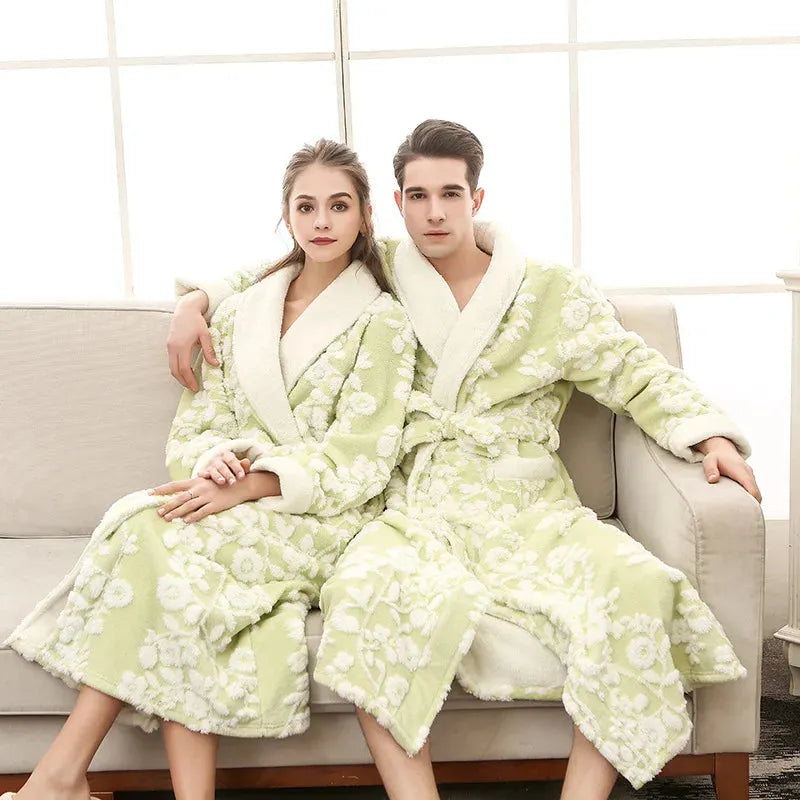 Peignoir luxueux long unisexe style élégant Peignoir et bain