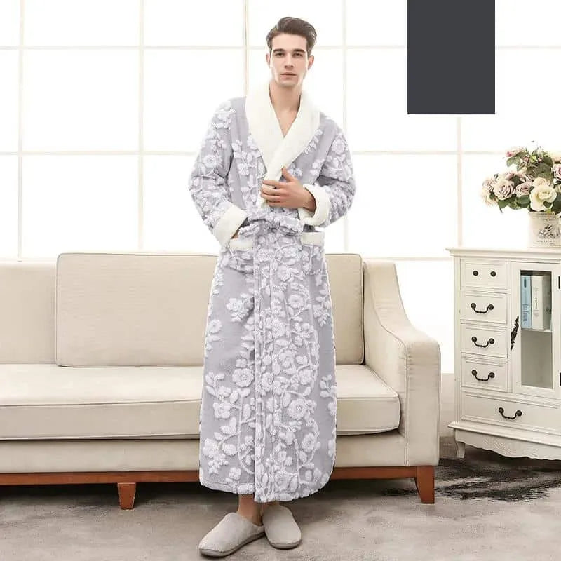 Peignoir luxueux long unisexe style élégant Peignoir et bain