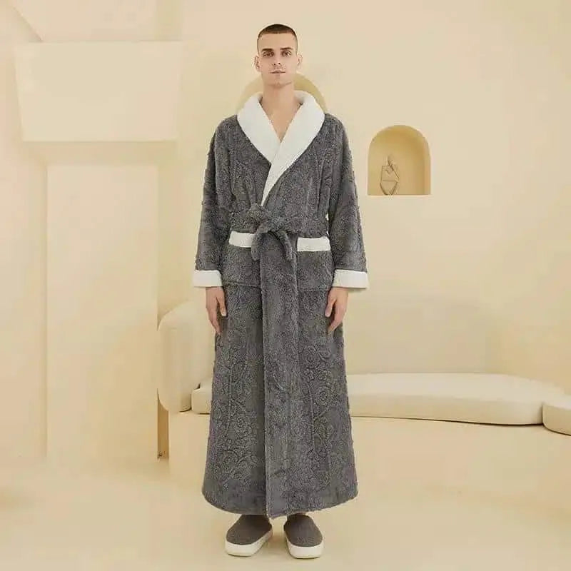 Peignoir luxueux long unisexe style élégant Peignoir et bain