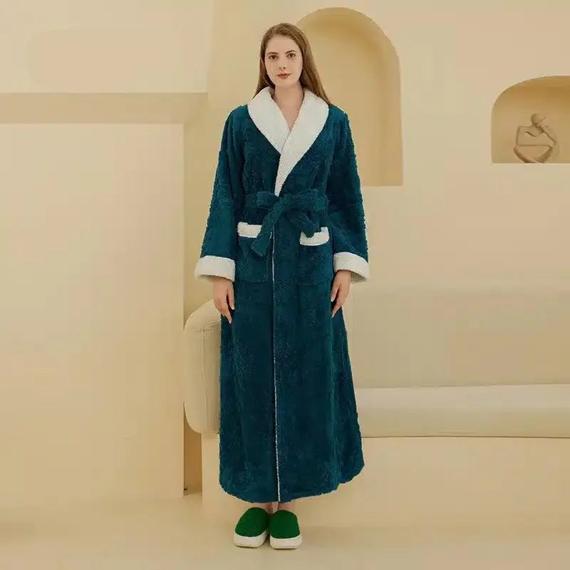 Peignoir luxueux long unisexe style élégant Peignoir et bain