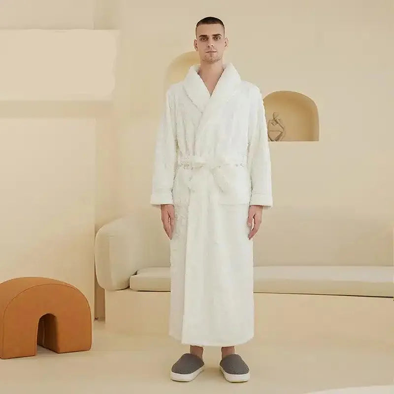 Peignoir luxueux long unisexe style élégant Peignoir et bain