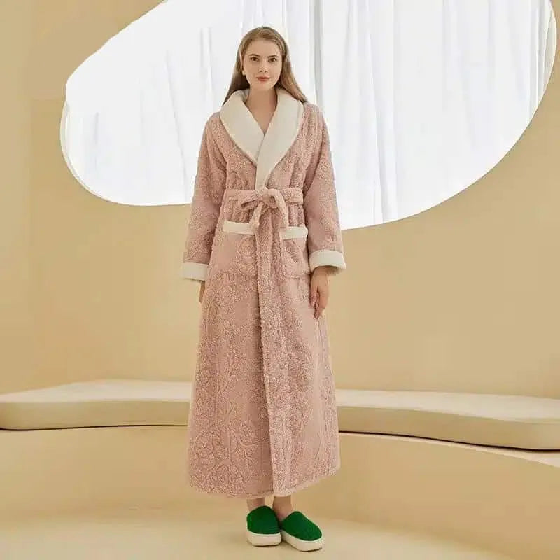 Peignoir luxueux long unisexe style élégant Peignoir et bain