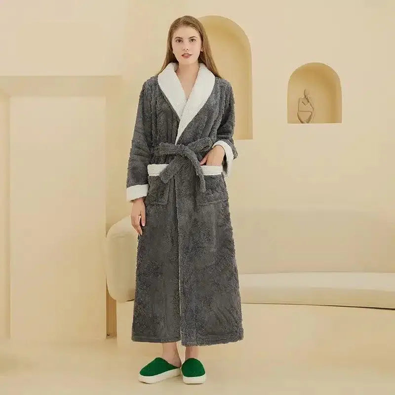 Peignoir luxueux long unisexe style élégant Peignoir et bain
