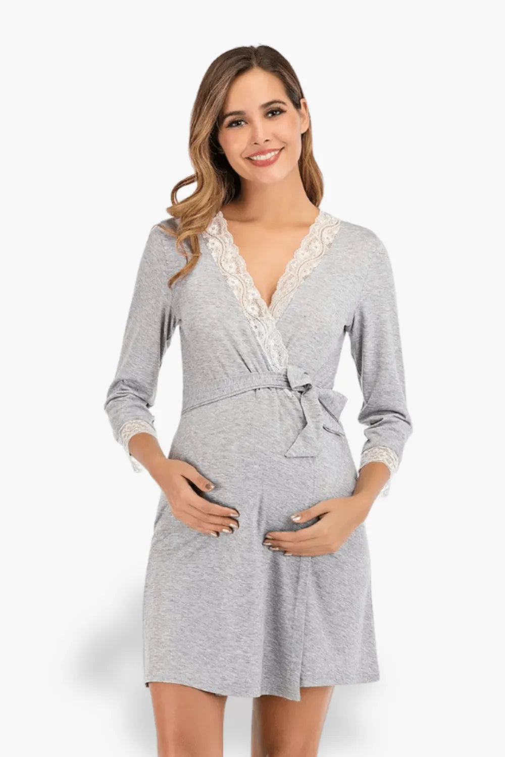 Peignoir maternité confortable pour future maman