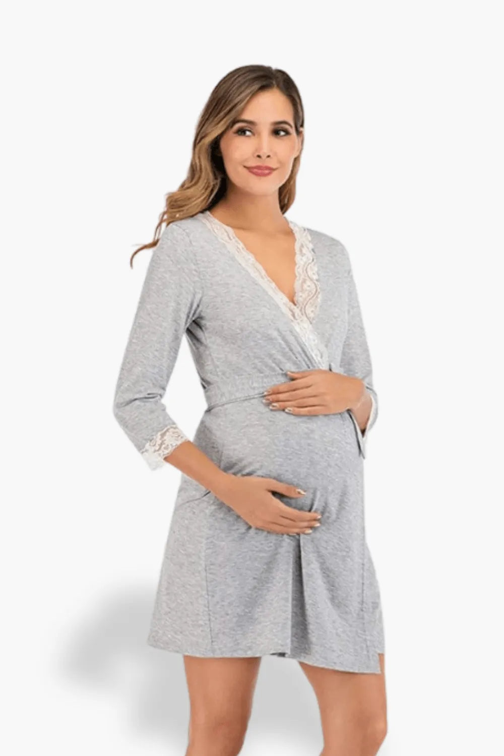 Peignoir maternité confortable pour future maman