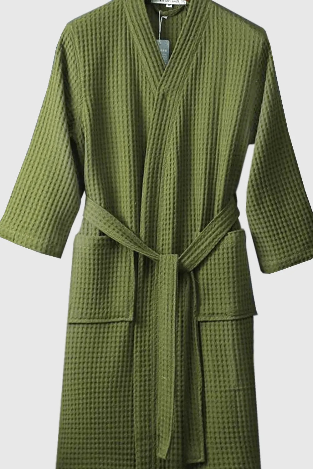 Peignoir élégant nid d'abeille pour détente spa