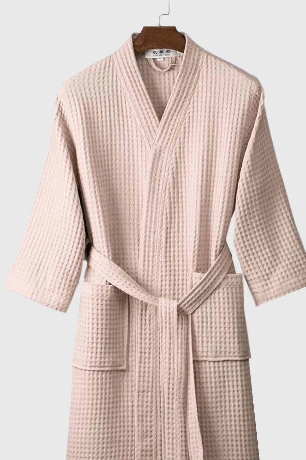 Peignoir élégant nid d'abeille pour détente spa