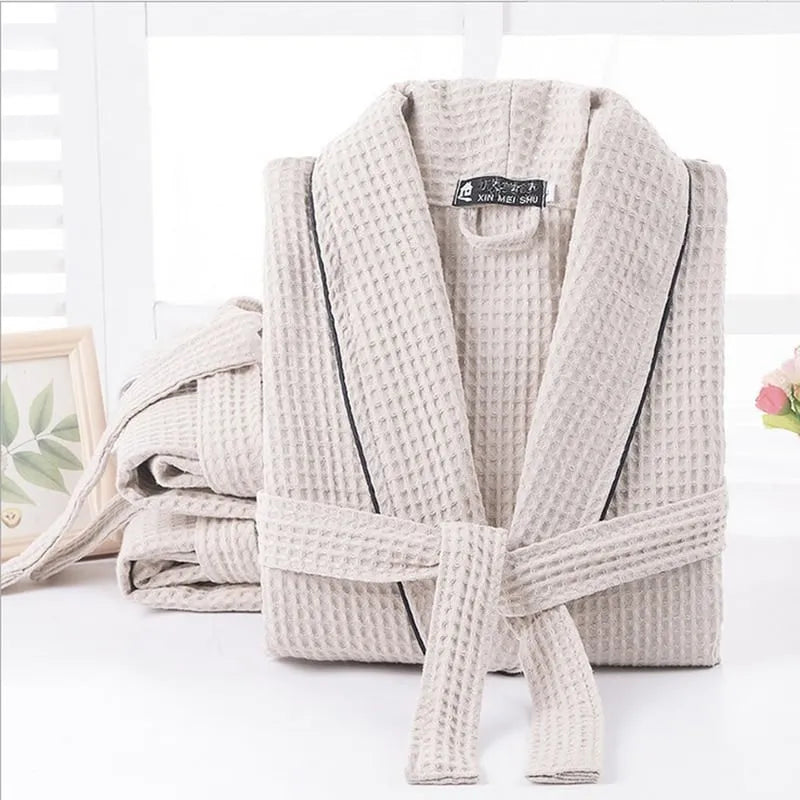 Peignoir nid d'abeille homme élégant et confortable Peignoir et bain