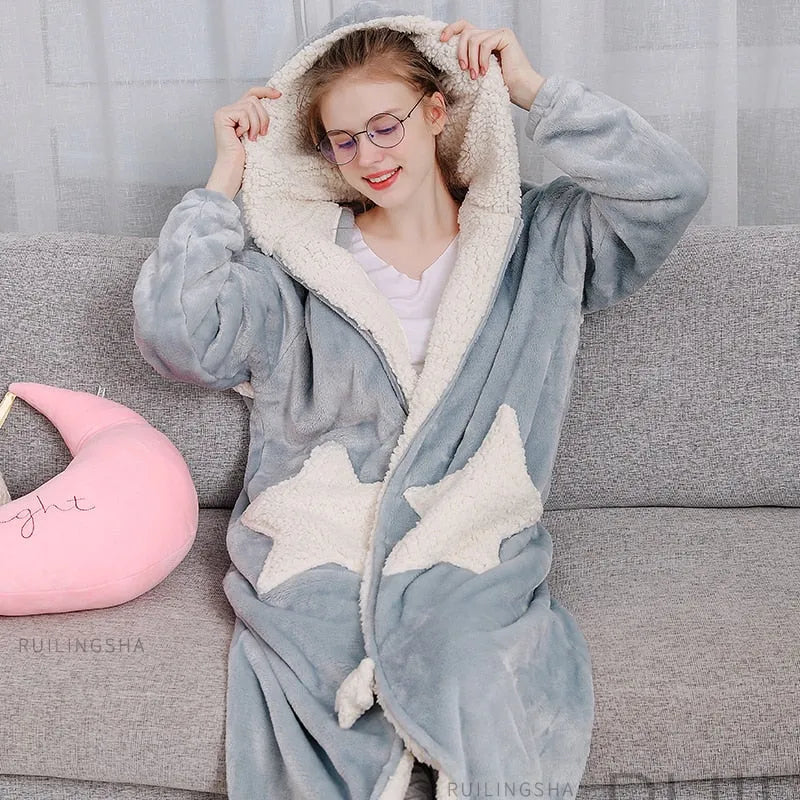 Peignoir plaid cocooning pour soirées fraiche Peignoir et bain
