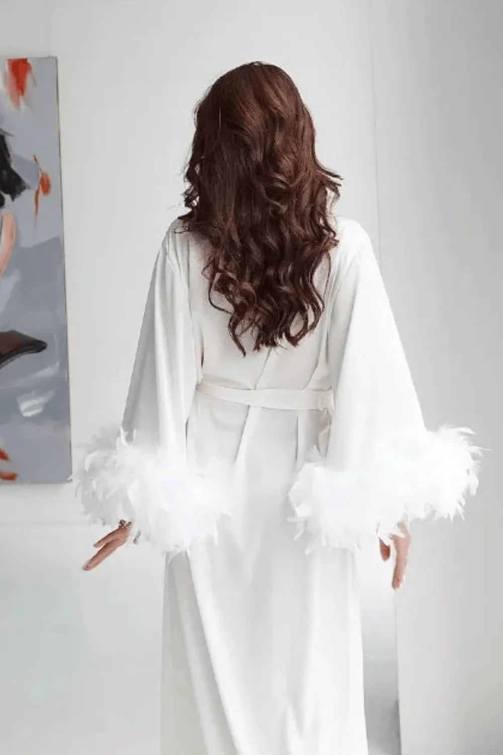 Peignoir léger style kimono pour détente spa femme