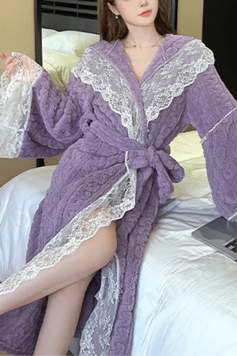 Peignoir kimono japonais élégant pour femme