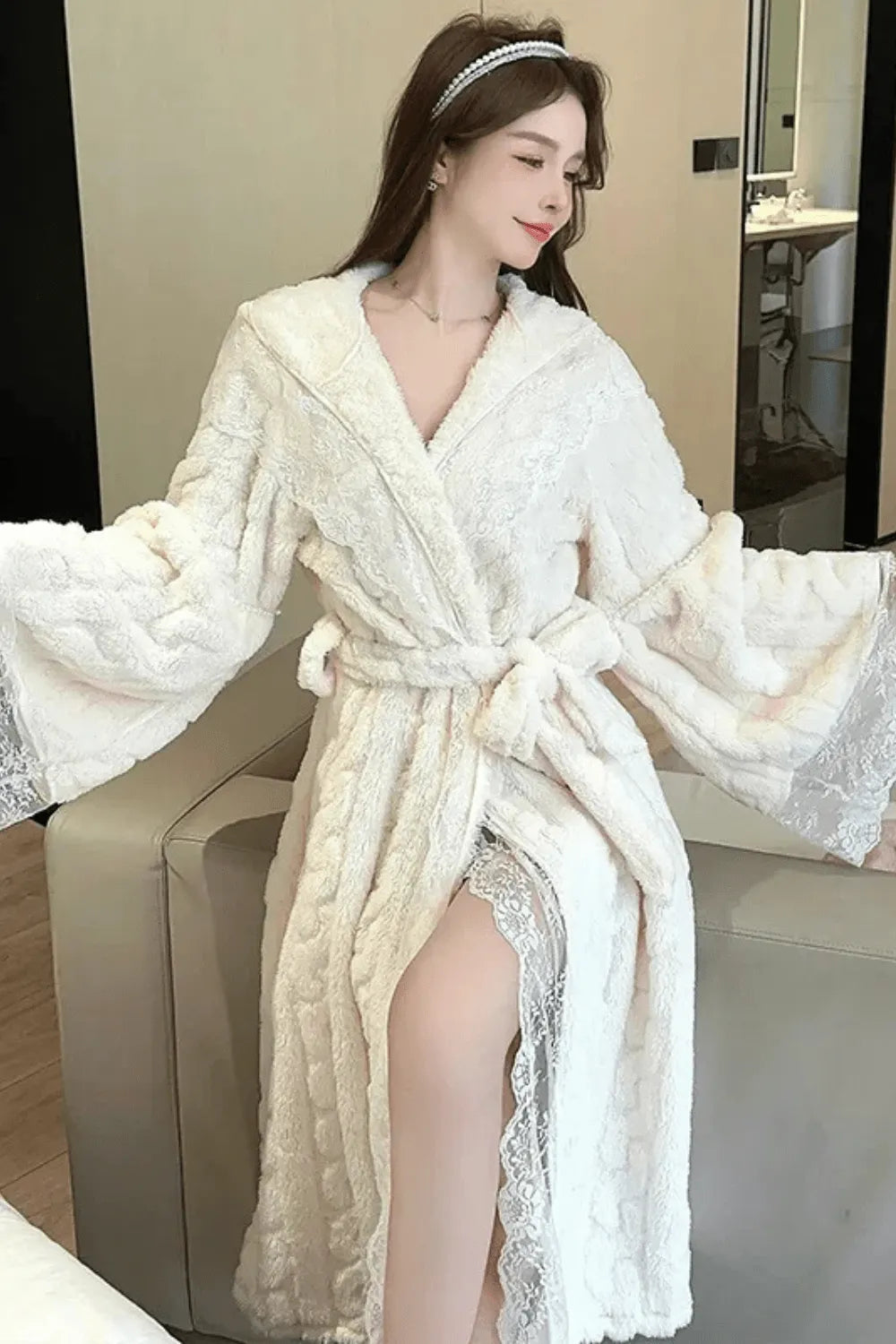 Peignoir kimono japonais élégant pour femme