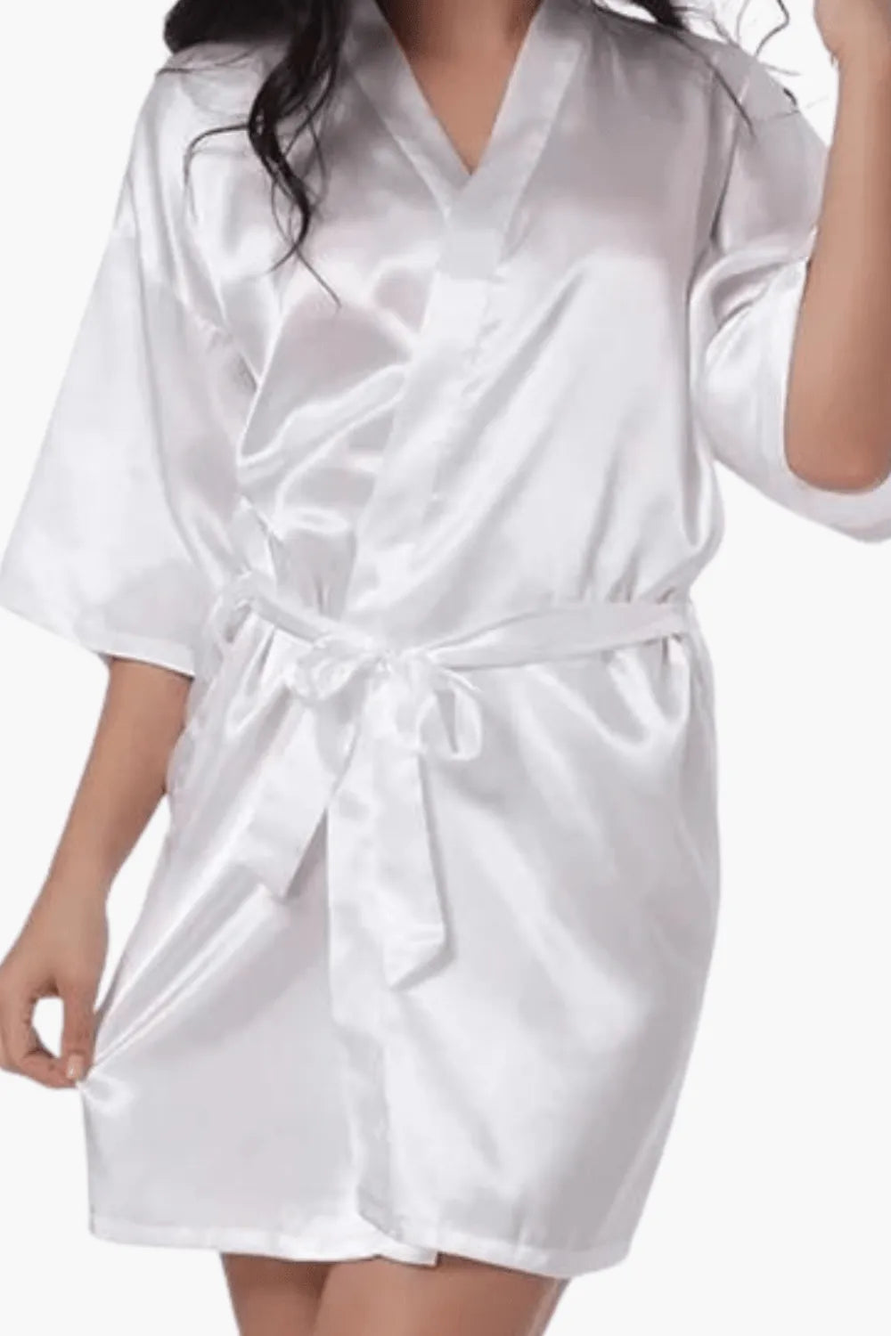 Peignoir élégant blanc pour détente quotidienne