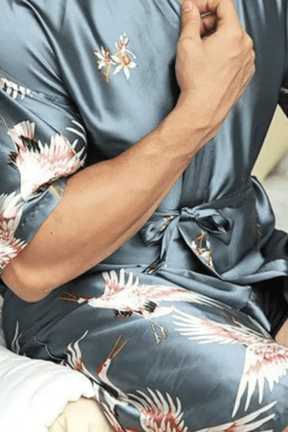 Peignoir élégant pour homme ambiance luxe maison