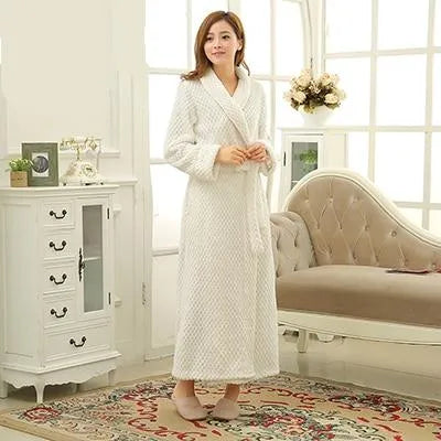 Peignoir thermique oversize femme confort hivernal blanc / m Peignoir et bain
