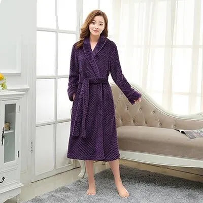Peignoir thermique oversize femme confort hivernal violet / m Peignoir et bain