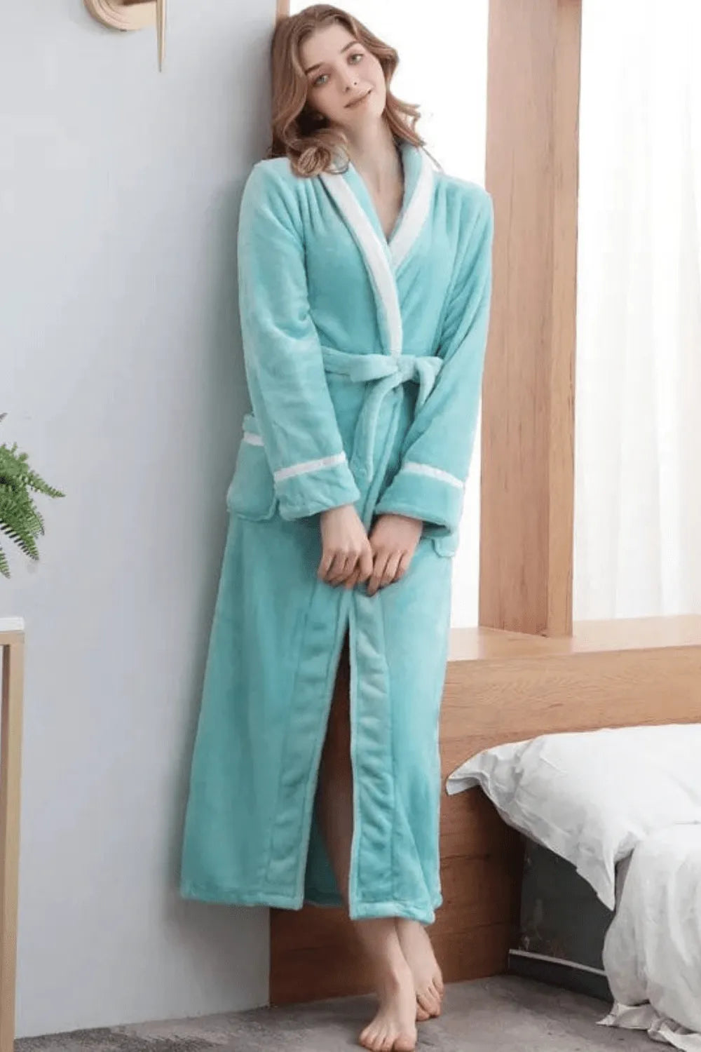 Peignoir doux cocooning pour femme hiver élégant