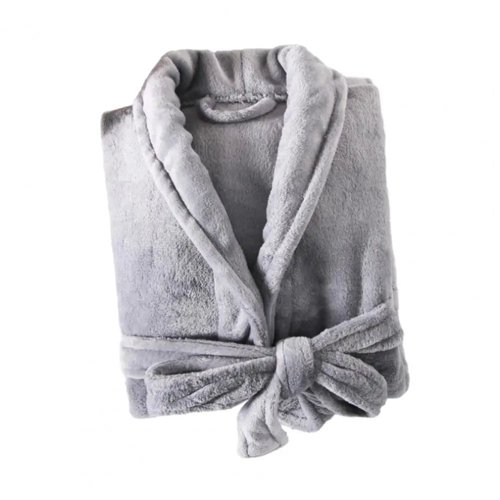 Peignoir unisexe moelleux pour détente à la maison gris / m Peignoir et bain