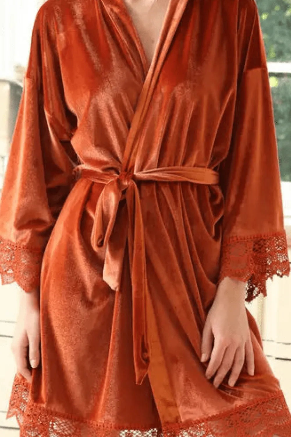 Peignoir velours élégant pour moments cocooning