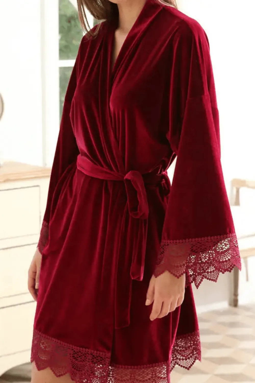 Peignoir velours élégant pour moments cocooning