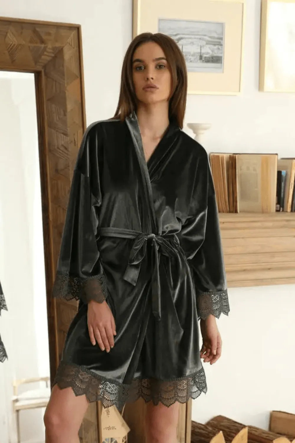 Peignoir velours élégant pour moments cocooning