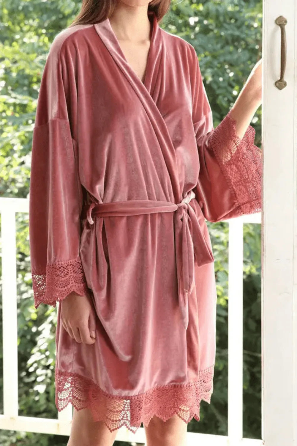 Peignoir velours élégant pour moments cocooning