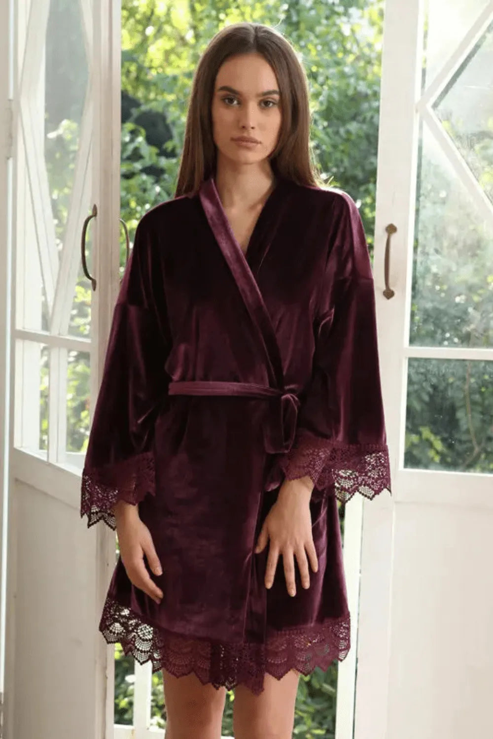 Peignoir velours élégant pour moments cocooning