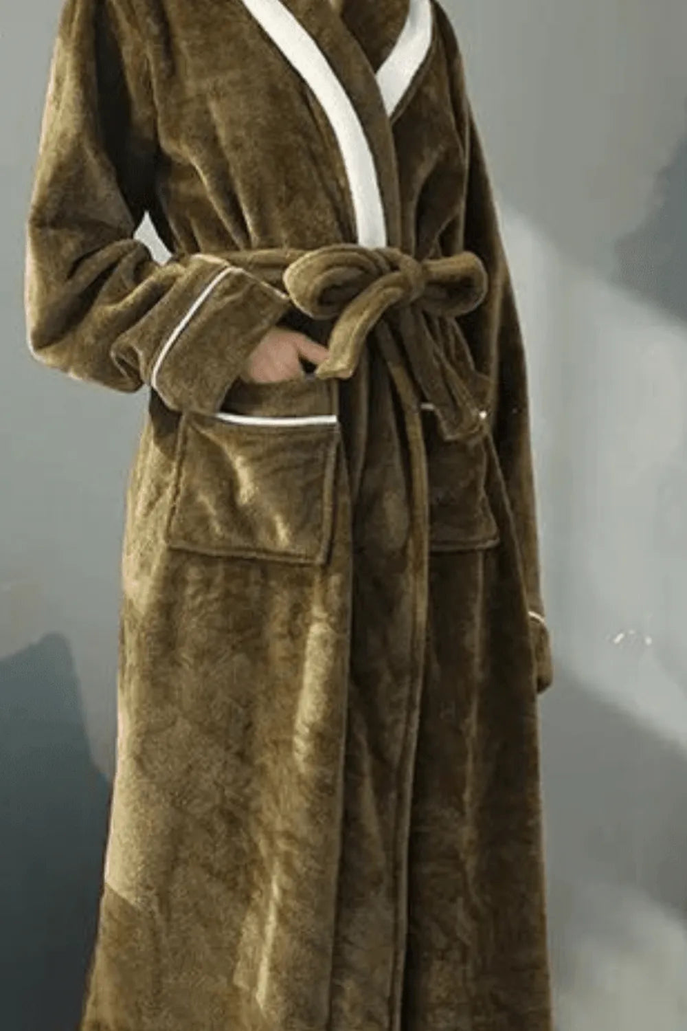 Peignoir vert élégant et confortable pour détente