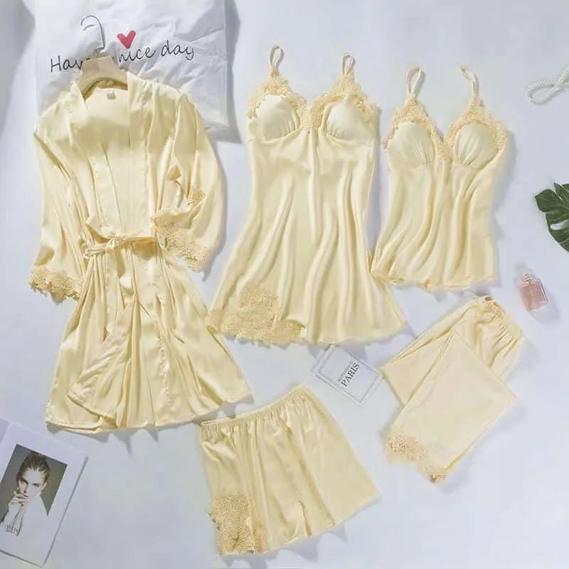 Peignoir vintage monochrome élégant pour femme jaune / s Peignoir et bain